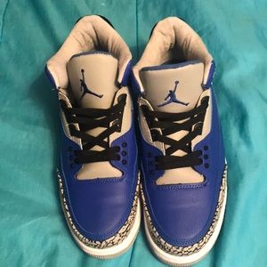 jordan 3 blue. Size 9.5 men. NOT AUTHENTIC